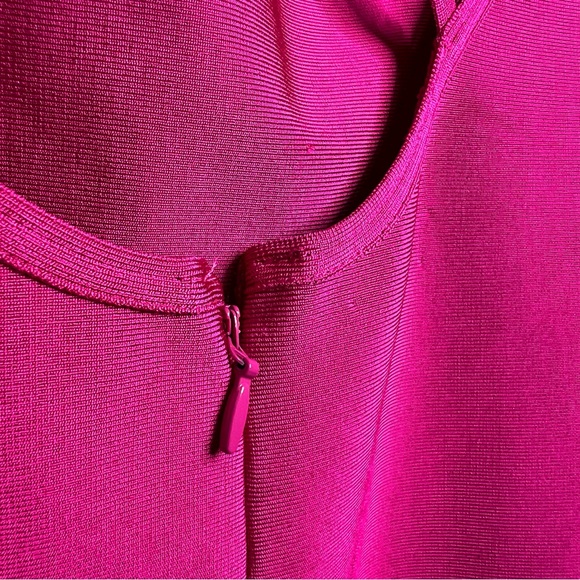 House of CB Hot Pink One Shoulder Bandage Dress Size Large - Picture 13 of 16